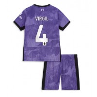 Camisa de time de futebol Liverpool Virgil van Dijk #4 Replicas 3º Equipamento Infantil 2023-24 Manga Curta (+ Calças curtas)